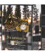 Znicz lustrzany solarny LED – Kolejarz — Twoja droga trwa - widok produktu