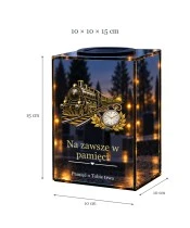 Znicz lustrzany solarny LED – Kolejarz — Twoja droga trwa - widok produktu