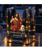 Znicz lustrzany solarny LED – Święty Jan Chrzciciel - widok produktu