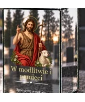 Znicz lustrzany solarny LED – Święty Jan Chrzciciel - widok produktu