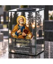 Znicz lustrzany solarny LED – Święty Piotr - widok produktu
