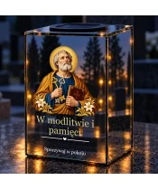 Znicz lustrzany solarny LED – Święty Piotr - widok produktu