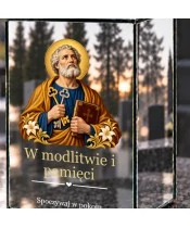 Znicz lustrzany solarny LED – Święty Piotr - widok produktu