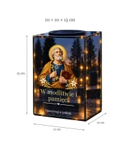 Znicz lustrzany solarny LED – Święty Piotr - widok produktu