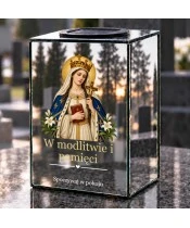 Znicz lustrzany solarny LED – Święta Jadwiga Królowa - widok produktu