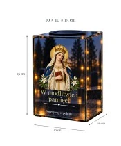 Znicz lustrzany solarny LED – Święta Jadwiga Królowa - widok produktu