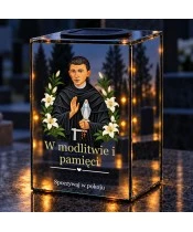 Znicz lustrzany solarny LED – Ojciec Wenanty Katarzyniec - widok produktu