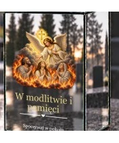 Znicz lustrzany solarny LED – Dusze czyśćcowe - modlitwa i nadzieja - widok produktu