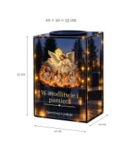 Znicz lustrzany solarny LED – Dusze czyśćcowe - modlitwa i nadzieja - widok produktu