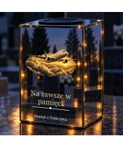 Znicz lustrzany solarny LED – Pilot - samolot nad chmurami - widok produktu