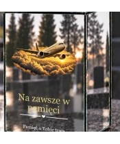 Znicz lustrzany solarny LED – Pilot - samolot nad chmurami - widok produktu