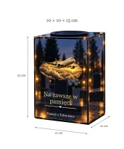 Znicz lustrzany solarny LED – Pilot - samolot nad chmurami - widok produktu