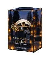 Znicz lustrzany solarny LED – Marynarz - czapka kapitańska - widok główny