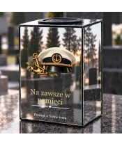 Znicz lustrzany solarny LED – Marynarz - czapka kapitańska - widok produktu
