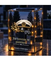 Znicz lustrzany solarny LED – Marynarz - czapka kapitańska - widok produktu