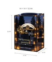 Znicz lustrzany solarny LED – Marynarz - czapka kapitańska - widok produktu