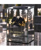 Znicz lustrzany solarny LED – Marynarz - mundur galowy - widok produktu