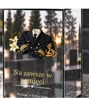 Znicz lustrzany solarny LED – Marynarz - mundur galowy - widok produktu