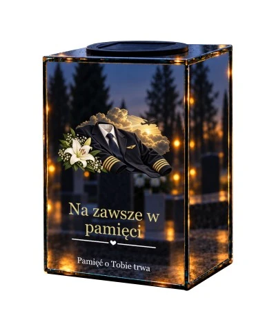 Znicz lustrzany solarny LED – Pilot - mundur galowy - widok główny