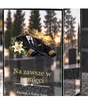 Znicz lustrzany solarny LED – Pilot - mundur galowy - widok produktu