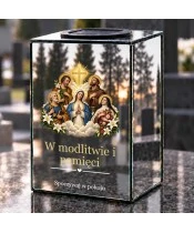 Znicz lustrzany solarny LED – Wszyscy Święci - modlitwa - widok produktu