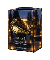 Znicz lustrzany solarny LED – Przytuleni na zawsze - widok główny