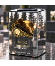Znicz lustrzany solarny LED – Przytuleni na zawsze - widok produktu
