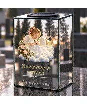 Znicz lustrzany solarny LED – Narodzona dla nieba - widok produktu