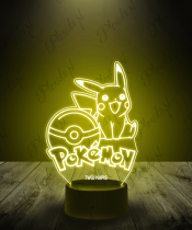 Lampka LED 3D Plexido Pokemony Pikachu
