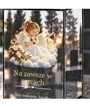 Znicz lustrzany solarny LED – Narodzona dla nieba - widok produktu