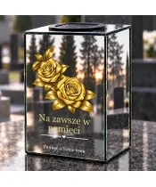 Znicz lustrzany solarny LED – Róże wdzięczności - widok produktu
