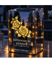 Znicz lustrzany solarny LED – Róże wdzięczności - widok produktu