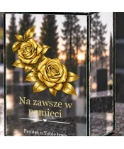 Znicz lustrzany solarny LED – Róże wdzięczności - widok produktu