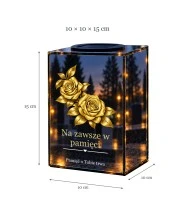 Znicz lustrzany solarny LED – Róże wdzięczności - widok produktu