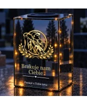 Znicz lustrzany solarny LED – Elektryk – światło pamięci - widok produktu