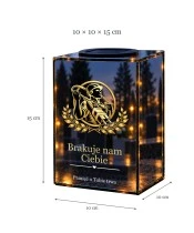 Znicz lustrzany solarny LED – Elektryk – światło pamięci - widok produktu