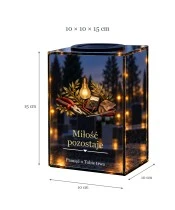 Znicz lustrzany solarny LED – Elektryk - ślad pracy i światła - widok produktu