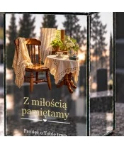 Znicz lustrzany solarny LED – Puste miejsce przy stole - widok produktu