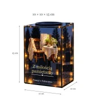 Znicz lustrzany solarny LED – Puste miejsce przy stole - widok produktu