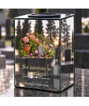 Znicz lustrzany solarny LED – Niezapomniany ogród - widok produktu