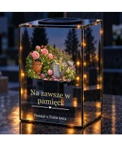 Znicz lustrzany solarny LED – Niezapomniany ogród - widok produktu
