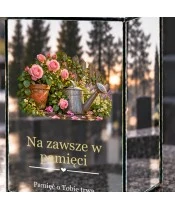 Znicz lustrzany solarny LED – Niezapomniany ogród - widok produktu