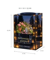Znicz lustrzany solarny LED – Niezapomniany ogród - widok produktu