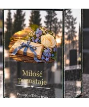 Znicz lustrzany solarny LED – List pamięci - widok produktu