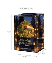 Znicz lustrzany solarny LED – Rower i wspólne chwile - widok produktu