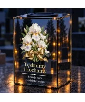 Znicz lustrzany solarny LED – Irysy cichej pamięci - widok produktu