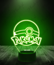 Lampka LED 3D Plexido Pokemon Pokeball