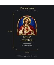 Znicz lustrzany solarny LED – Serce Jezusa w witrażu - widok produktu
