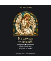Znicz lustrzany solarny LED – Anioł cichej modlitwy w witrażu - widok produktu