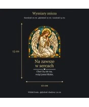 Znicz lustrzany solarny LED – Anioł cichej modlitwy w witrażu - widok produktu